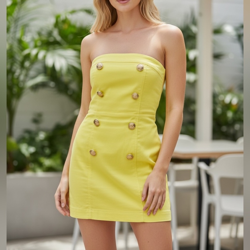 ALEXIS Yellow Mini Dress